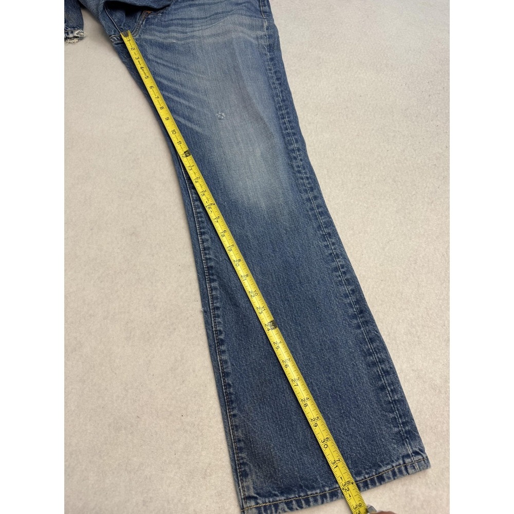 Abercrombie & Fitch Jeans Mens 34x32 Blue The A&F Boot Bootcut Distressed - Picture 9 of 12